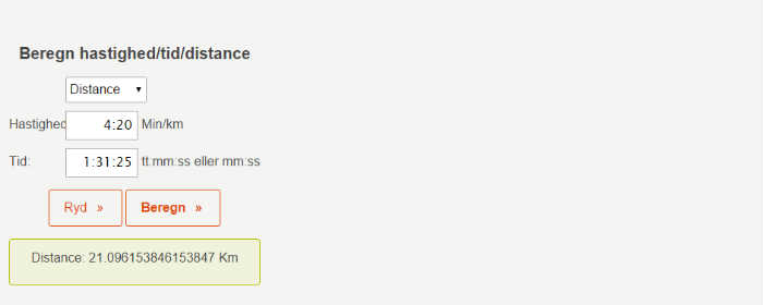 calculate the distance of your run