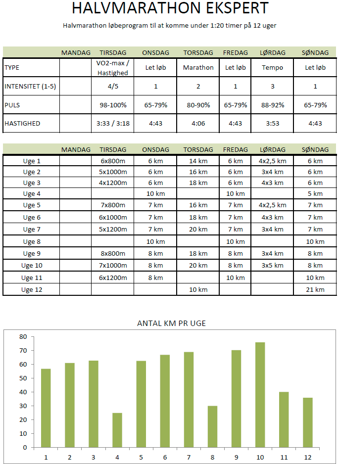 Half Marathon Running Program Under 1 20 Hours in 12 Weeks