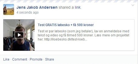 Del video på facebook