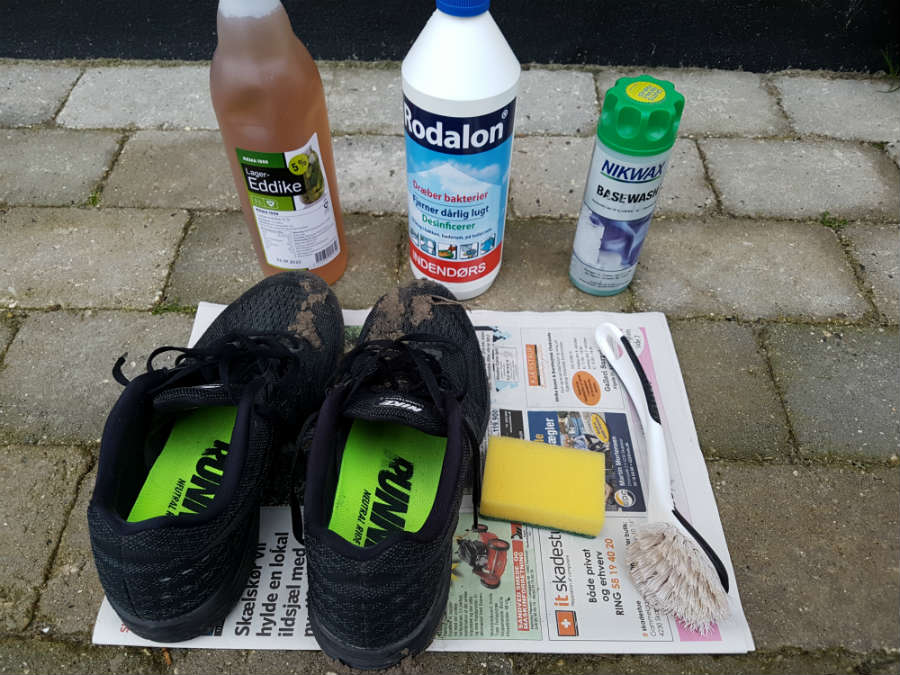 vask af løbesko, det skal du bruge