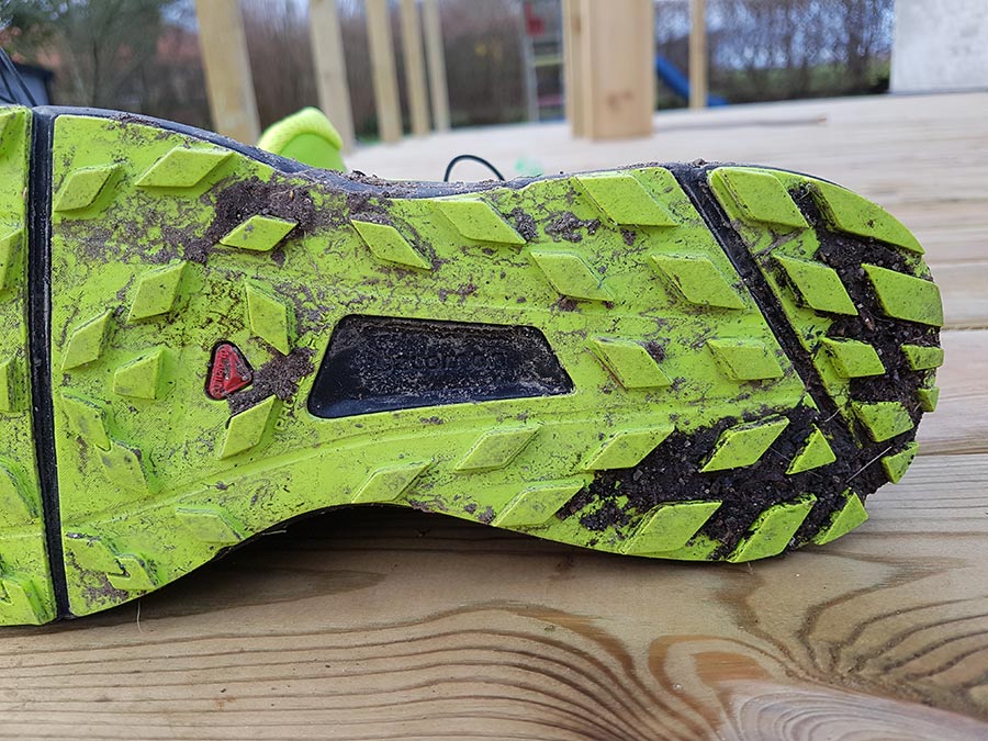 salomon sense ride sålen efter løbetur